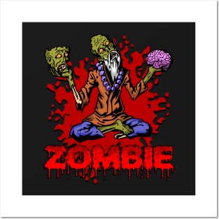 Zombie Zen Guru Posters and Art